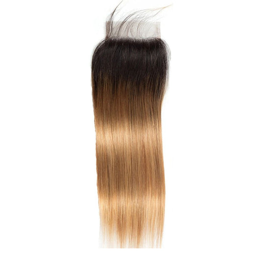 13A T1B/27 Virgin Remy Straight Closure