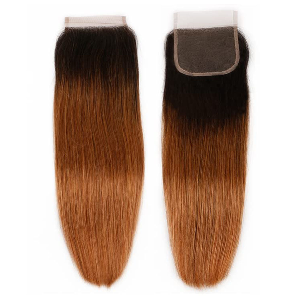 13A T1B/30 Virgin Remy (3) Bundles + 4x4 Lace Closure Straight