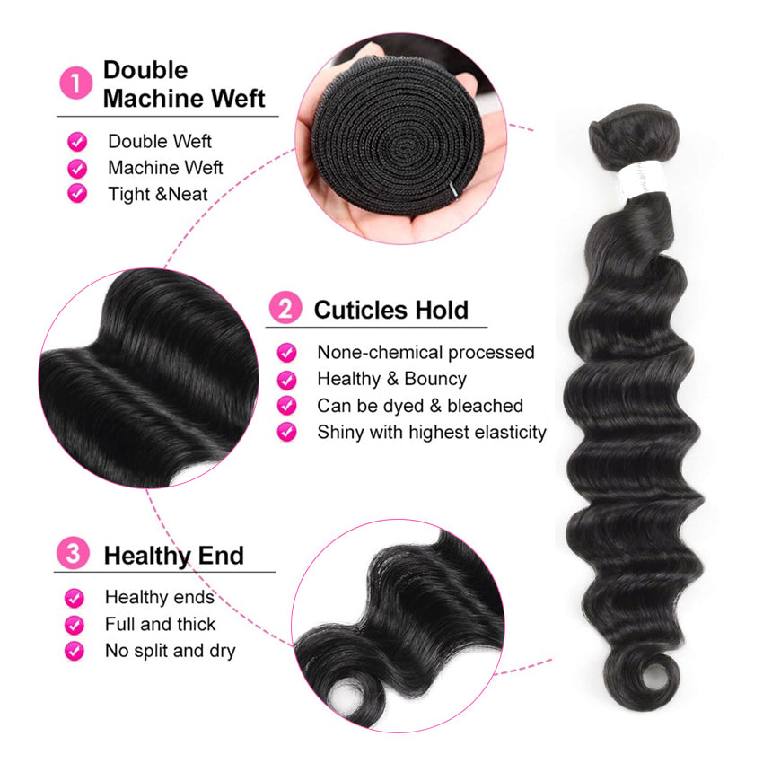 13A Virgin Remy Loose Deep Wave