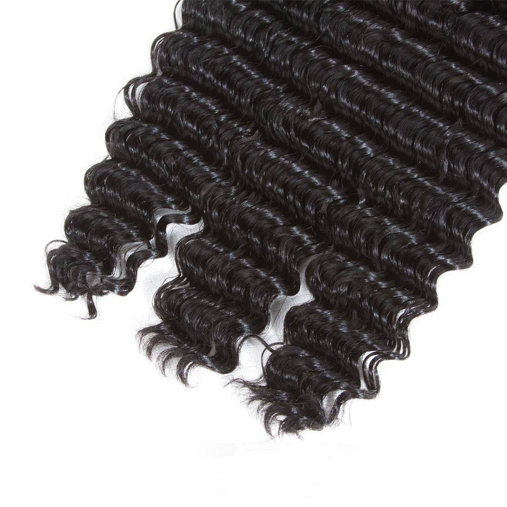 13A Virgin Remy (3) Bundles + 13x4 Lace Frontal Deep Wave