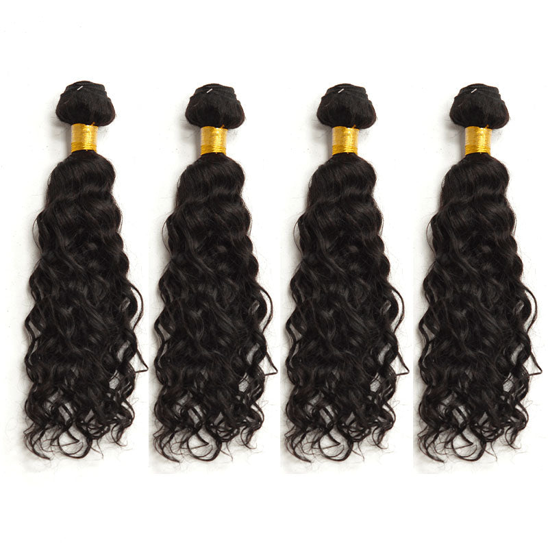 13A Virgin Remy (4) Bundles + 13x4 Lace Frontal Water Wave