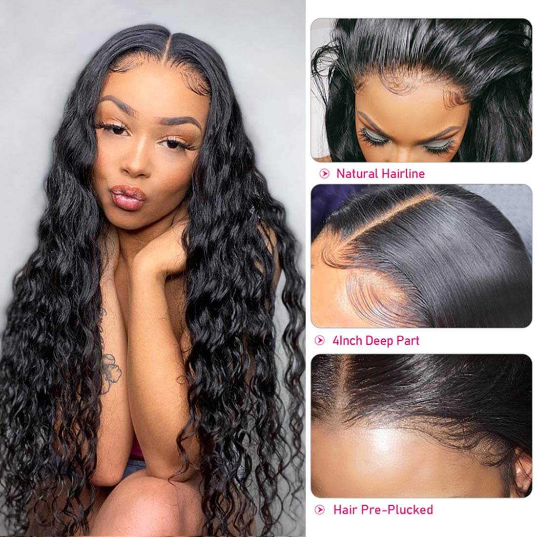 15A 4x4 HD LACE Closure Wigs Loose Deep Wave