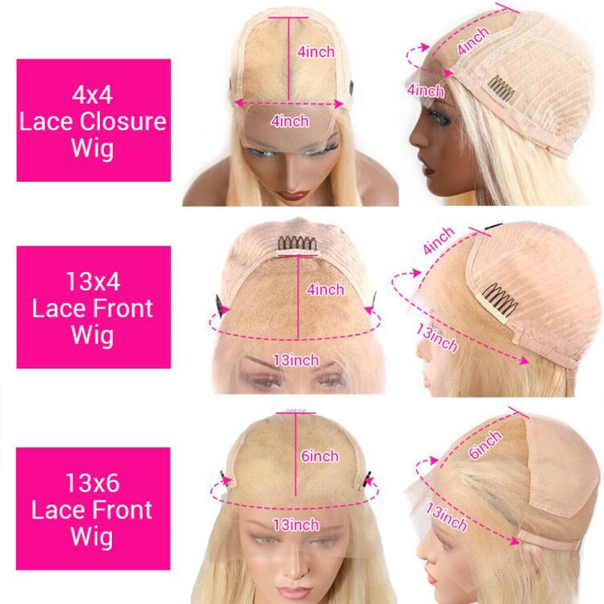 15A 613 Blonde 13x4 Lace Frontal Wig Straight