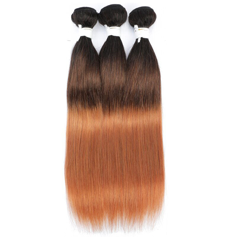 13A T1B/4/30 Virgin Remy (3) Bundles + 4x4 Lace Closure Straight