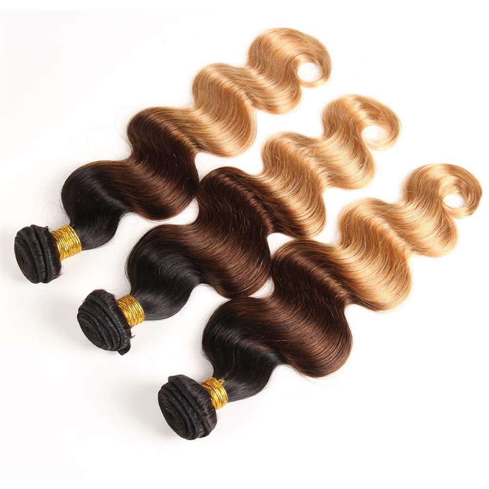 13A T1B/4/27 Virgin Remy (3) Bundles + 4x4 Lace Closure Body Wave