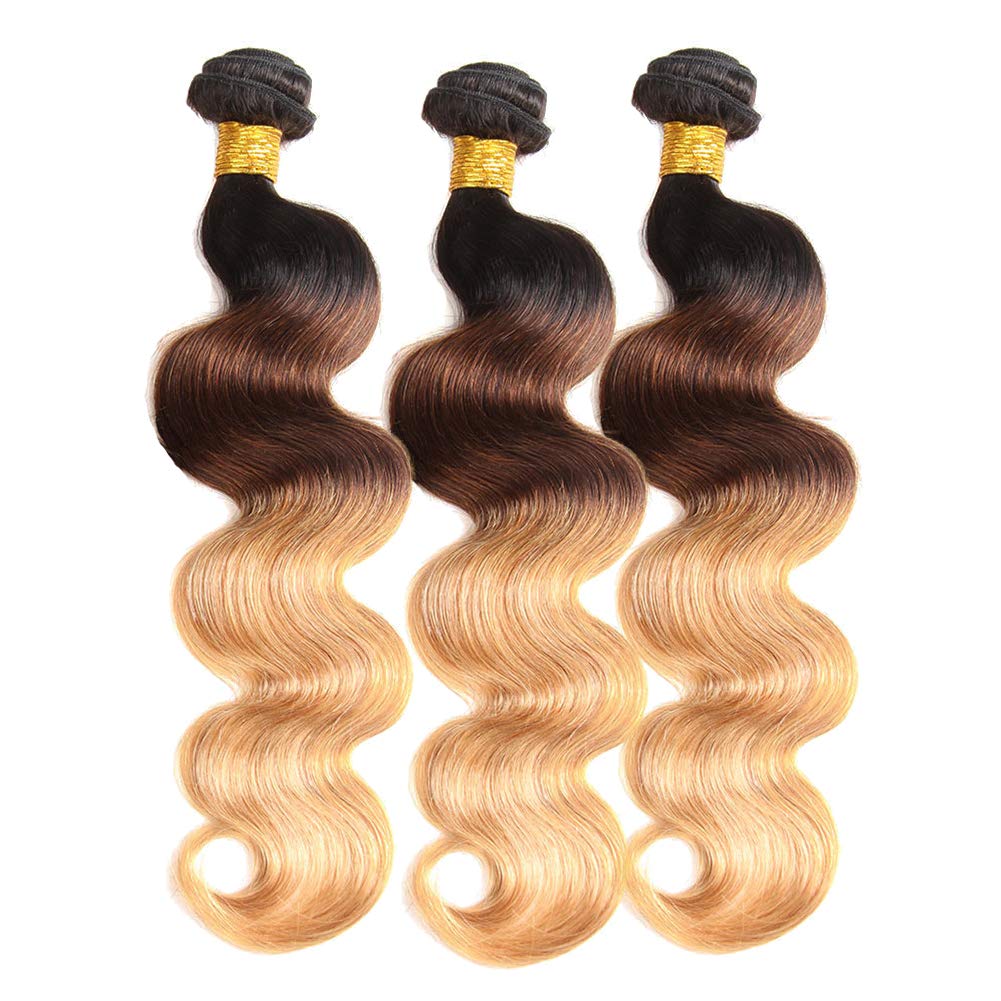 13A T1B/4/27 Virgin Remy (4) Bundles + 4x4 Lace Closure Body Wave